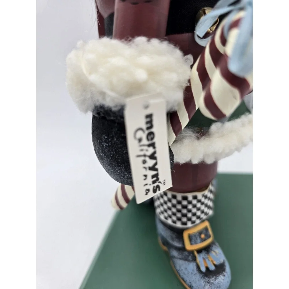 Vintage Nutcracker Santa Figurine Wood &  Resin 12.5